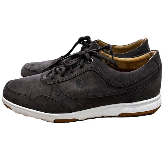 Foot joy men’s suede dark gray casual golf shoe size 11 lace up. 54513 - Picture 6 of 9